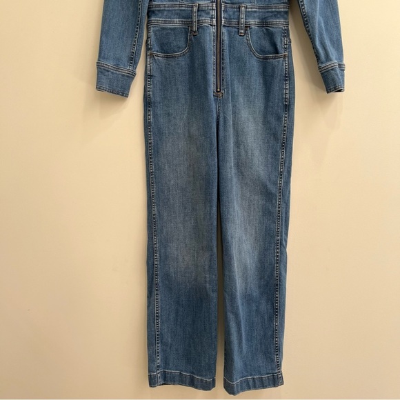 Madewell Denim Zip-Front Coverall Jumpsuit: Western Edition AF200 Size 4 - Picture 4 of 13